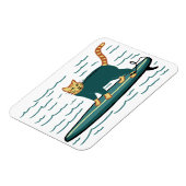 かわいいサーフィンキティ猫 マグネット (左側)