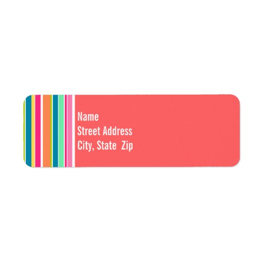 かわいいサーモンピンク&シーフームグリーン ラベル (正面)