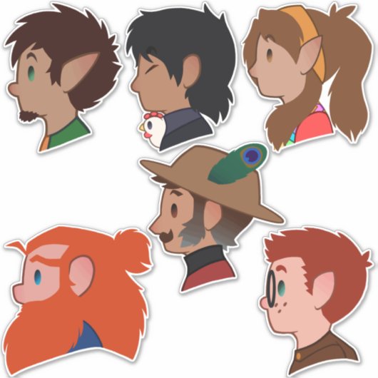 かわいいサ！キャスト シール (正面)