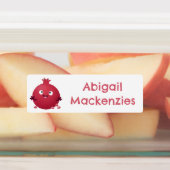 かわいいザクロのフルーツパーソナライズされた漫画 ラベル (貼付)