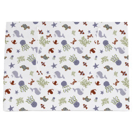 かわいいザシーベビーシャワーニュートラル ラージペーパーバッグ