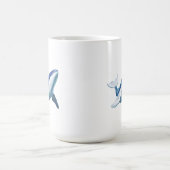 かわいいザトウクジラの泳ぐ絵 コーヒーマグカップ (中央)