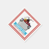 かわいいザリガニパーティー家族の集まり海鮮パーティー スタンダードカクテルナプキン (角)