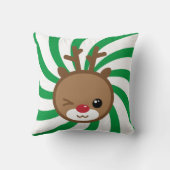 かわいいザレッドノーズトナカイ クッション (裏面)