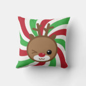 かわいいザレッドノーズトナカイ クッション (裏面)