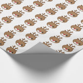 かわいいザレッドノーズトナディアクリスマスギフトラップ ラッピングペーパー (角)