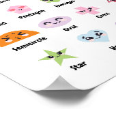 かわいいシェイプ子供部屋教育 |かわいいパステルシェイプ ポスター (角)