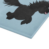 かわいいシェットランドポニーの漫画イラスト カッティングボード (角)