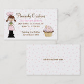 かわいいシェフのベーカリーのカップケーキの名刺 名刺 (正面/裏面)