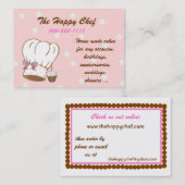 かわいいシェフの帽子の名刺 名刺 (正面/裏面)