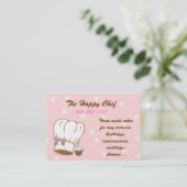 かわいいシェフの帽子の名刺 名刺 (スタンド正面)