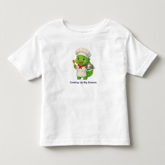 かわいいシェフの恐竜 - 恐竜の仕事 トドラーTシャツ (正面)