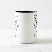 かわいいシェフの調理師の漫画が付いている食糧恋人のマグ マグカップ (中央)