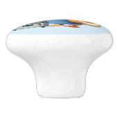 かわいいシェフキッチンバードペリカン セラミックノブ (側面)