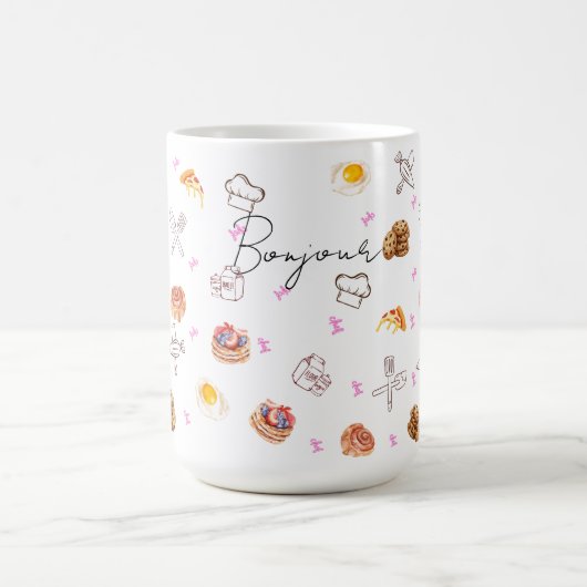 かわいいシェフクッキーマグ コーヒーマグカップ (中央)