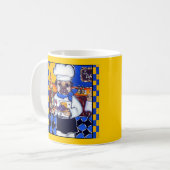 かわいいシェフパグ コーヒーマグカップ (正面左)