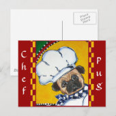かわいいシェフパグ ポストカード (正面/裏面)