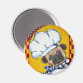 かわいいシェフパグ マグネット (正面/裏面)