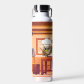 かわいいシェフフフクロウ料理inキッチン ウォーターボトル (正面)