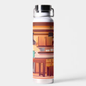 かわいいシェフフフクロウ料理inキッチン ウォーターボトル (背面)