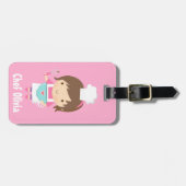 かわいいシェフベイカーガール ラゲッジタグ (正面横)