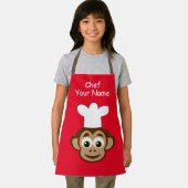 かわいいシェフモンキーキッチンエプロン子供へ エプロン (インサイチュ)