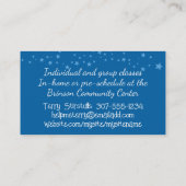 かわいいシェフ妖精料理ベーキング名刺 名刺 (裏面)