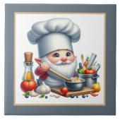 かわいいシェフ愛好家のキッチン タイル (正面)