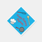 かわいいシェフ料理キッズ1st誕生日パーティー スタンダードカクテルナプキン (角)