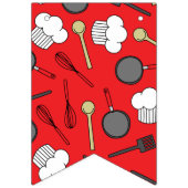 かわいいシェフ料理キッズ1st誕生日パーティー バンティングフラッグ (第1の旗)