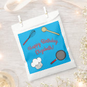 かわいいシェフ料理キッズ1st誕生日パーティー フェイバーバッグ (クリップ留めされた状態)