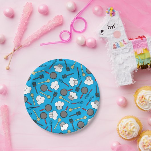 かわいいシェフ料理キッズ1st誕生日パーティー ペーパープレート (パーティー)