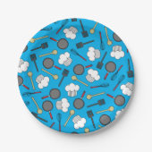 かわいいシェフ料理キッズ1st誕生日パーティー ペーパープレート (正面)