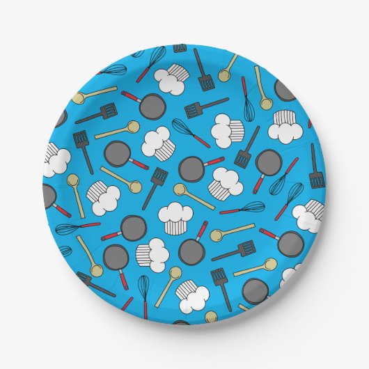 かわいいシェフ料理キッズ1st誕生日パーティー ペーパープレート (正面)