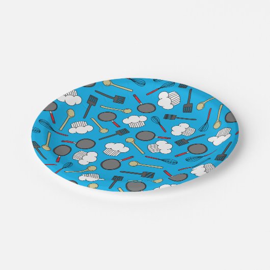 かわいいシェフ料理キッズ1st誕生日パーティー ペーパープレート (アングル)