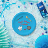 かわいいシェフ料理キッズ1st誕生日パーティー ペーパープレート (パーティー)