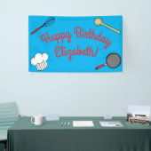 かわいいシェフ料理キッズ1st誕生日パーティー 横断幕 (トレードショー)