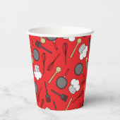 かわいいシェフ料理キッズ1st誕生日パーティー 紙コップ (裏面)