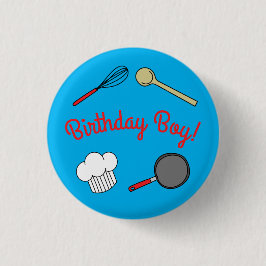 かわいいシェフ料理キッズ1st誕生日パーティー 缶バッジ