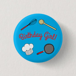 かわいいシェフ料理キッズ1st誕生日パーティー 缶バッジ