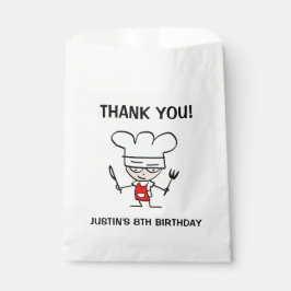 かわいいシェフ漫画の子供の料理誕生日パーティー フェイバーバッグ