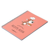 かわいいシェフ調理師ドッグパピーファミリーレシピ本 ノートブック (左側)