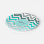 かわいいシェブロン柄 ペーパープレート (アングル)