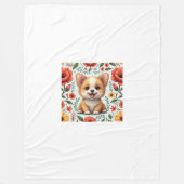 かわいいシェルパ毛布 フリースブランケット (正面)