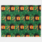 かわいいシオンの漫画 フリースブランケット (正面(横))