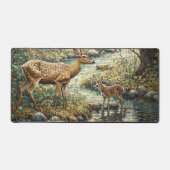 かわいいシカの親子　自然　野生動物 デスクマット (正面)