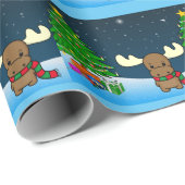 かわいいシカ ラッピングペーパー (ロールコーナー)