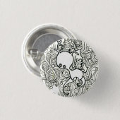 かわいいシカ 缶バッジ (正面&裏面)