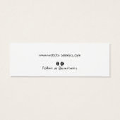 かわいいシグネチャースクリプトスタッドイヤリングディスプレイカード (裏面)