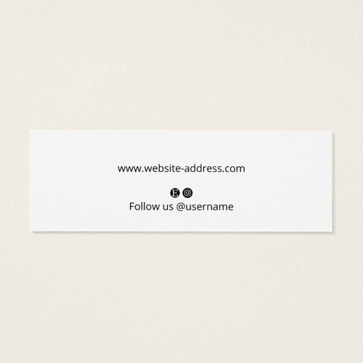 かわいいシグネチャースクリプトスタッドイヤリングディスプレイカード (裏面)